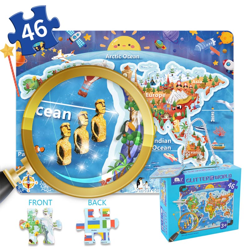 Puzzle cu nume personalizat din lemn pentru copii